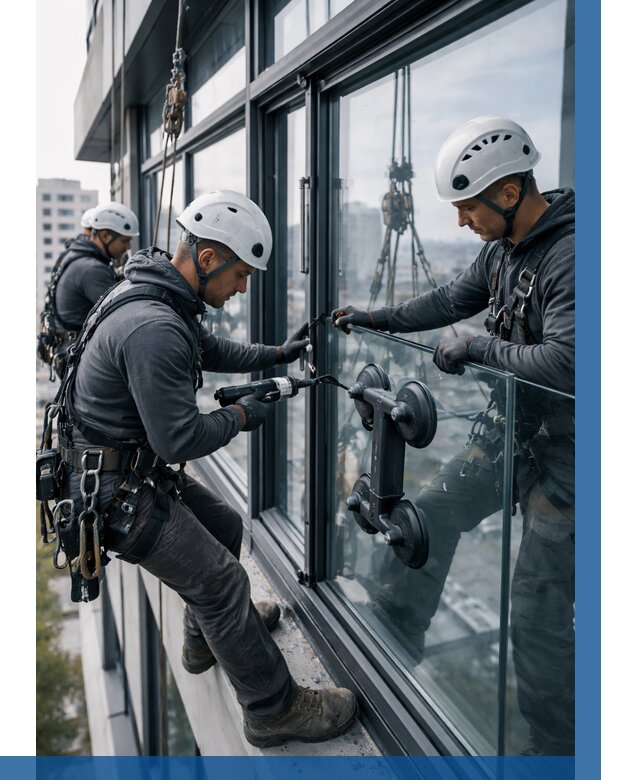 Витражное остекление зданий в Устях-Джегуте от 3543 р. | ВЫСОТНИК-Стд