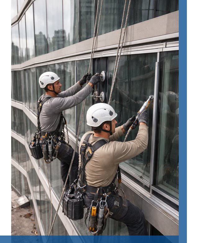 Радиусное остекление фасада в Устях-Джегуте от 12148 р. | ВЫСОТНИК-Стд