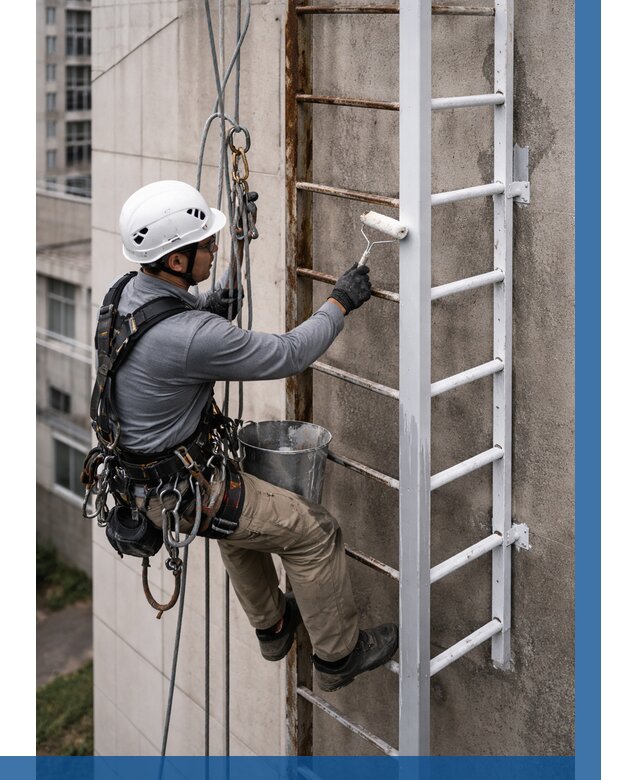 Покраска пожарных лестниц в Устях-Джегуте от 4555 р. | ВЫСОТНИК-Стд