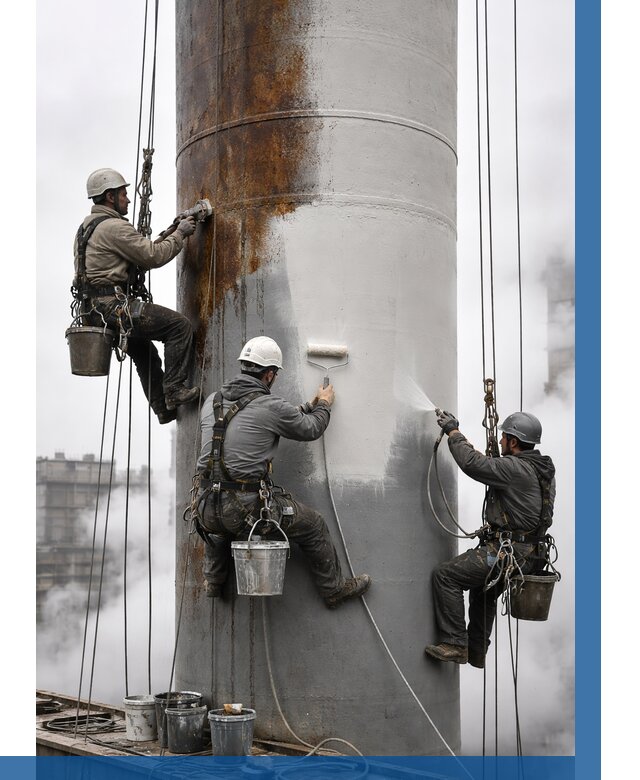 Покраска дымовых труб в Устях-Джегуте от 8605 р. | ВЫСОТНИК-Стд