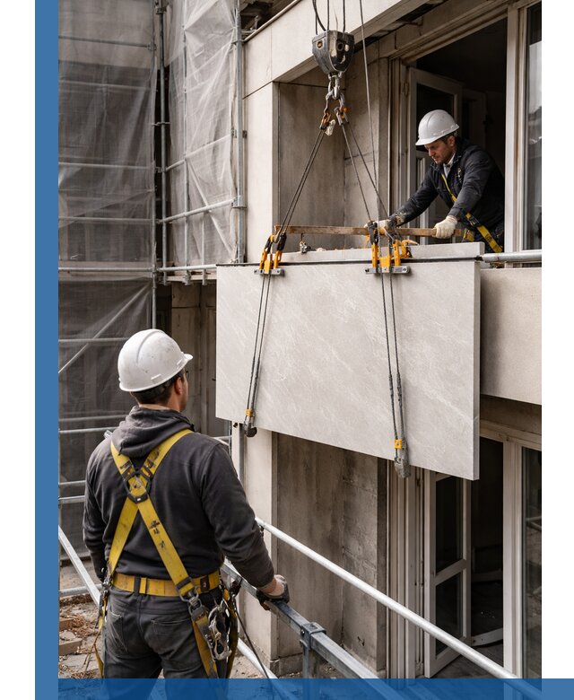 Подъем керамогранита на этаж в Устях-Джегуте грузчиками и техникой