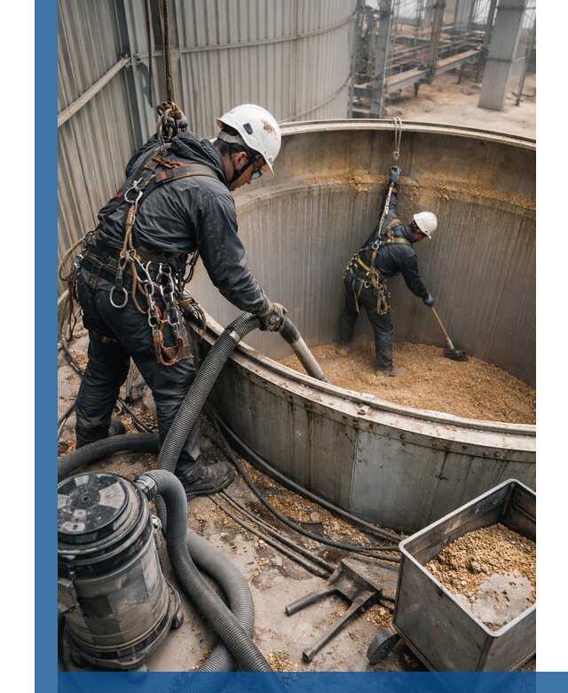 Профессиональная чистка зерновых бункеров в Устях-Джегуте с выездом