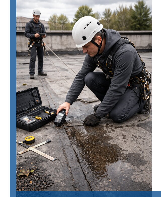 Обследование кровли на протечки и выявление дефектов в Устях-Джегуте