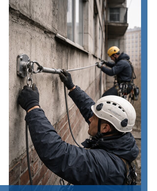 Монтаж анкерных линий в Устях-Джегуте от 3037 р. | ВЫСОТНИК-Стд