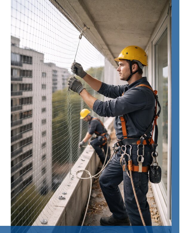 Монтаж сетки от птиц в Устях-Джегуте от 4555 р. | ВЫСОТНИК-Стд